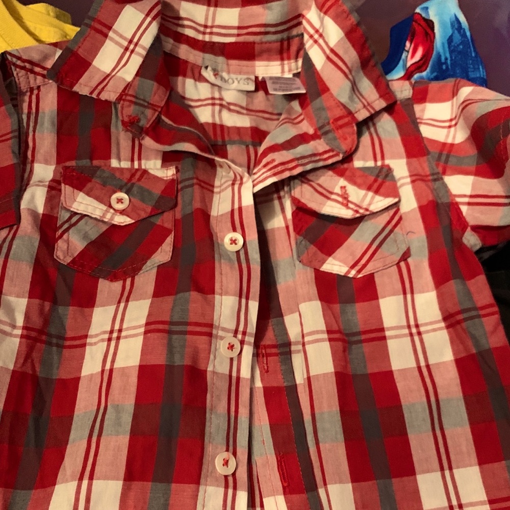 Red checkered dress shirt